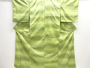 横段織り出し手織り真綿紬着物